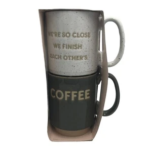 Juego de 2 tazas de café apilables Hallmark parejas marido esposa par - Imagen 1 de 5