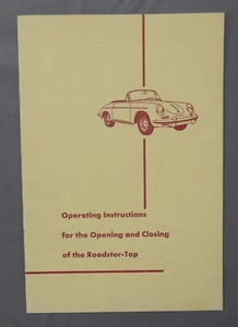 Porsche 356B Operating Instructions for Opening and Closing of the Roadster Top - Bild 1 von 9