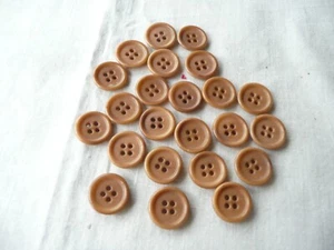 22 boutons ancien vintage en corozo marron - Picture 1 of 4