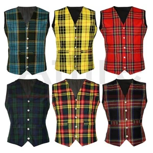 Tartan Weste erhältlich in 400 Tartans - schottische 5-Knopf-Tartanweste für Herren - Bild 1 von 6