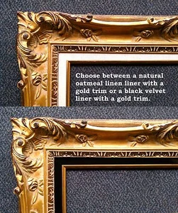 20x24 Distress verzierter antiker handgeschnitzter Gold Kinkade Bilderrahmen 4,5" Holz - Bild 1 von 7