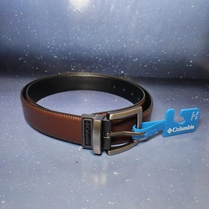 Columbia Men's Reversible Leather Belt XL 42-44 Brown Black Casual New - Picture 1 of 7