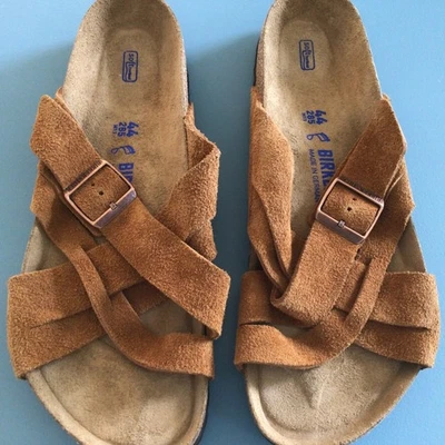Sandalias Birkenstock Lugano Plantilla Suave Para Hombre Visón Gamuza 44/US 11-11.5 Regular Foto 1 de 4
