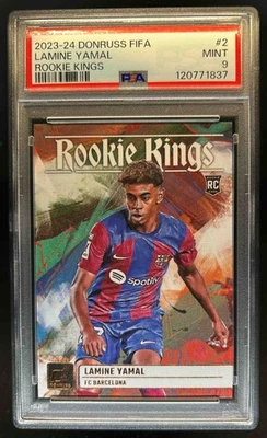 2023 Donruss Lamine Yamal 新秀 Kings RC 新秀 #2 巴塞罗那 PSA 9 — 第 1/2 张图片