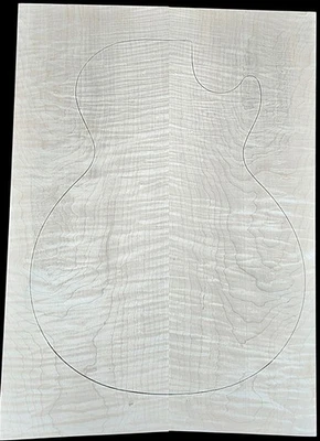 Carve top 4a curly maple - glued up - discounted for knots and color - Image 1 of 4