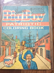 CLEARANCE - Shoney's Big Boy Patriotic Coloring Book 1976 in Plastic Sleeve - Picture 1 of 2