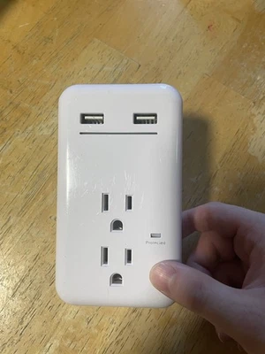 PRIME 2-Outlet Surge Protector with USB Charger 3.4A 450 Joules - Image 1 of 4