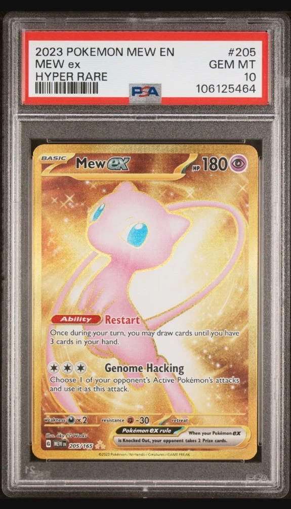 Mew Pokémon TCG Professional Sports Authenticator (PSA) Grade 10