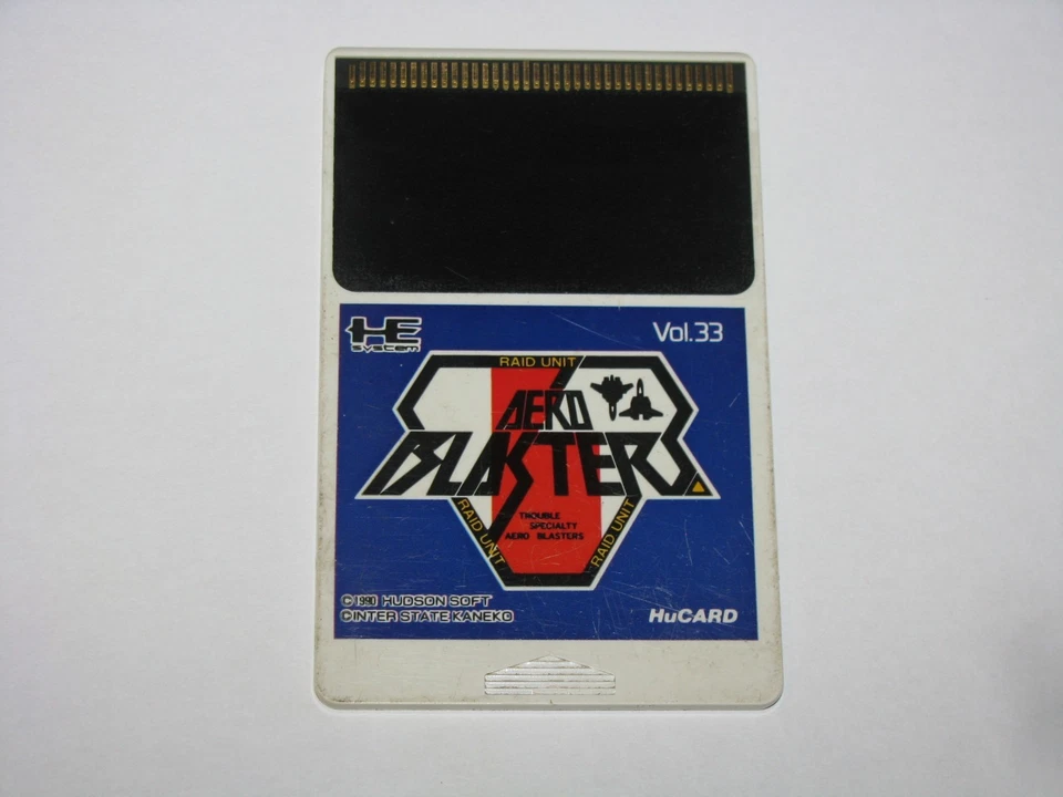Aero Blasters PC Engine HuCard Japan import card only US Seller - Image 1 of 2