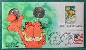 Peterman H.P. Garfield 2002 Indiana State Quarter, Sc.#2558 F.D. cover w/coin - Picture 1 of 1