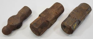 *I) Vintage Mixed Lot 3 Blacksmith Sledge Ball Peen Hammer Heads - Picture 1 of 16