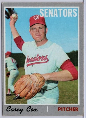 1970 Topps #281 Casey Cox in EX Condition Senators - Image 1 of 2