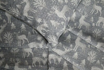 Sander Kissenhülle Tischdecke-läufer "Weihnachten" Wald Reh Hirsch Jacquard  - Bild 1 von 3