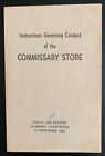 Commissary Store Booklet 1944 Alameda
