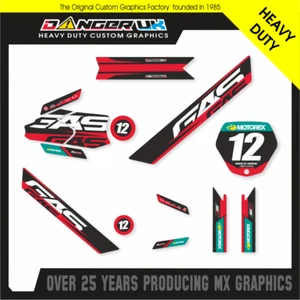 REVVI 16 ZOLL 16" KINDER ELEKTRO LAUFRAD GRAFIK AUFKLEBER STICKER GAS - Bild 1 von 1