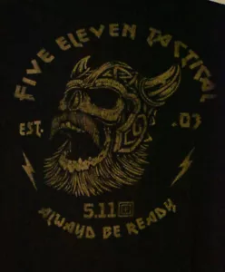 5.11 Tactical Always Be Ready Black T Shirt Size XL Viking - Picture 1 of 6