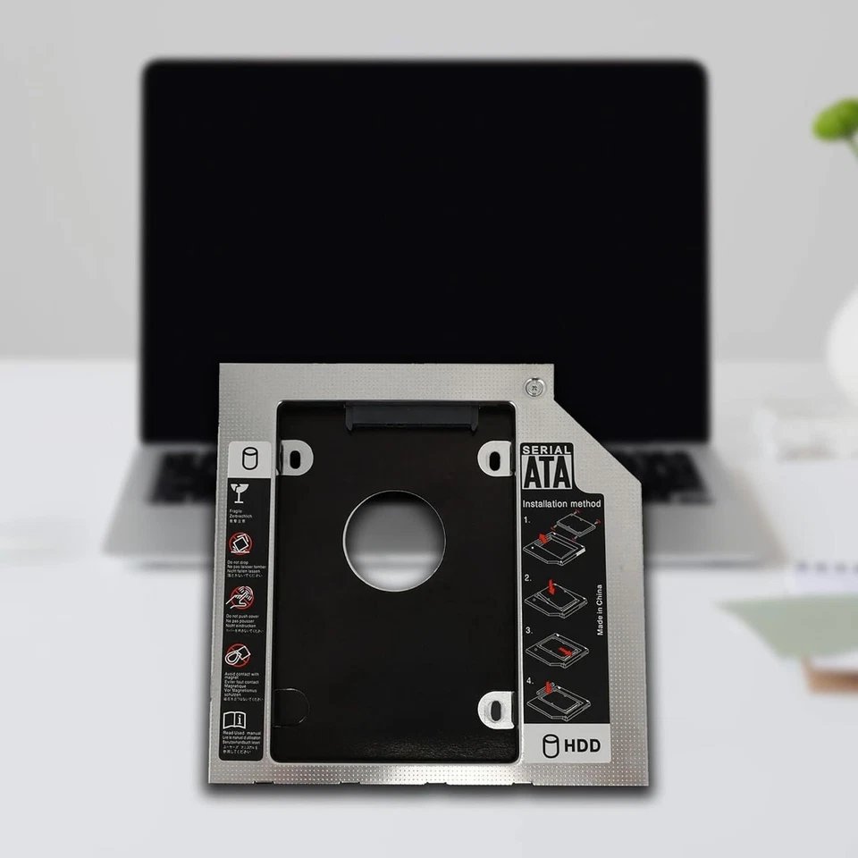 Universal Optical Bay 2nd SATA HDD Hard Drive Caddy Module Tray Adapter 12.7mm