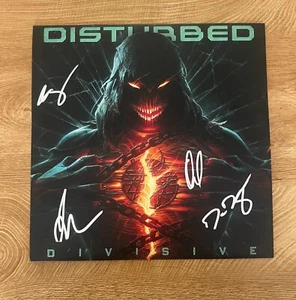 * DISTURBED * signed vinyl album * DIVISIVE * DAVID DRAIMAN * PROOF * 1 - Picture 1 of 4