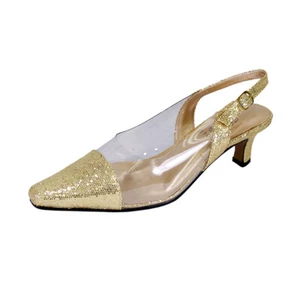 👠 FLORAL Zora Women Wide Width Evening Dress Slingback Shoes 👠 - Picture 1 of 12