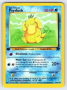 Psyduck 65/82 2000 Team Rocket 1st Edition Pokemon Card TCG Vintage WOTC Nm/Vlp - Picture 1 of 2