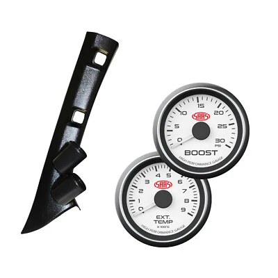 Triton MQ 2015 Onward Pillar Pod w/ White Face Diesel Boost & Ext Temp Gauges - Image 1 of 4