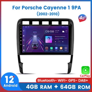 4+64GB 8 Core Carplay For Porsche Cayenne 2003-2010 Car Radio Stereo Andorid GPS - Picture 1 of 14