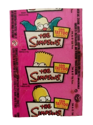 The Simpsons Rare Argentina Bubble Gum Tattoo Set Plus Original Wrapper (12x) - Image 1 of 4