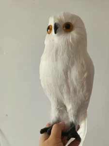 big simulation white owl model foam&feather lovely owl doll gift about 32cm - Picture 1 of 3