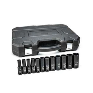 1/2 in. Drive 6-Point SAE Deep Impact Socket Set (12-Piece) - Picture 1 of 7