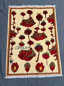 2'10x3'10 ft Afghan Handmade Rug – Modern Oushak Style Floral Wool Accent Carpet - Picture 1 of 10