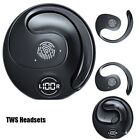 Black Ear Hook Bluetooth 5.3 Headset TWS Earphone Earbuds Stereo Bass Headphones