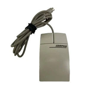 Vintage Retro Compaq M-SF14-6MD PS/2 Button Ball Wired Mouse - Tested - Picture 1 of 17