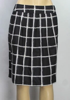 Michael Kors Women's Skirt Plaid Black/White Size 4 - Image 1 of 4