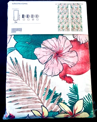 NUEVO Ikea GARDSKRAPPA Cortinas Algodón 2 Paneles 57 x 98 ** El último Foto 1 de 4