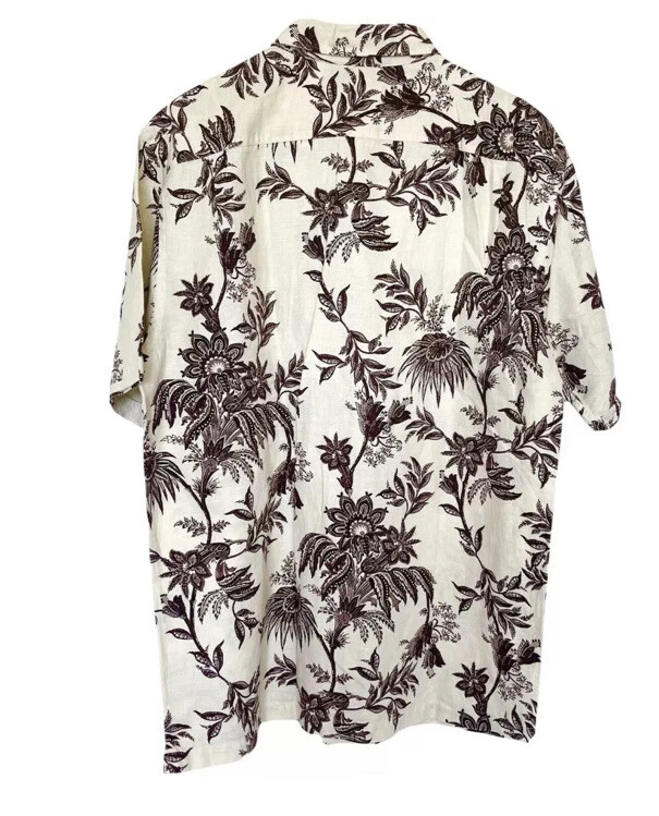 Daniel Cremieux Men's Button-up Short Sleeve Printed Shirt Sz XL Italian Fabric - Image 1 of 4