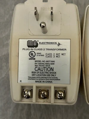 Transformador de pared enchufable MGT 1640 16,5 VAC 40VA **USADO** Foto 1 de 4
