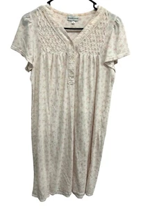 Miss Elaine Womens Floral Print Short Sleeve Nightgown M Cotton/Poly Blend - Picture 1 of 10