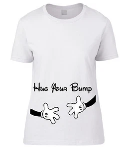 T-SHIRT PREMAMAN CARTONE ANIMATO ABBRACCIA PANCIONE MAGLIETTA PERSONALIZZATA - Picture 1 of 6