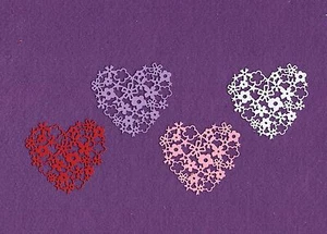Tarjetas de álbum de recortes troquelados HEART Flowers San Valentín - Imagen 1 de 1
