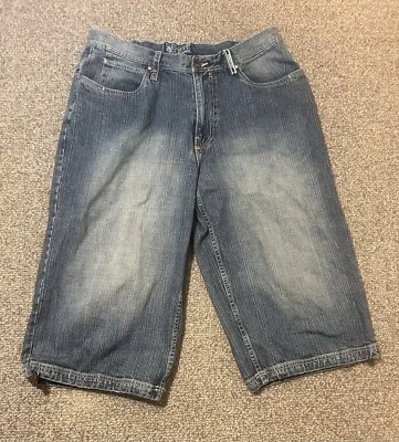 Enyce Jean Shorts Men’s 38 Baggy Y2K Skater  Blue Denim 2000’s - Image 1 of 4