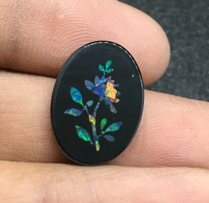 Fabulous flower shape australian triplet opal cabochon gemstone 4.35 carat - Picture 1 of 5