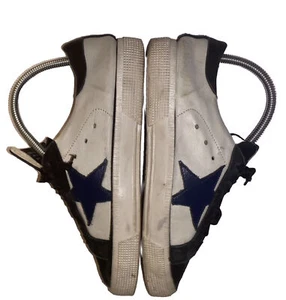 Golden Goose Brand May Sneakers Women Size 39 White Black Blue Star Designer - Picture 1 of 13