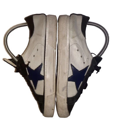 Golden Goose Brand May 运动鞋女式 39 码白色黑色蓝色星星设计师 — 第 1/4 张图片