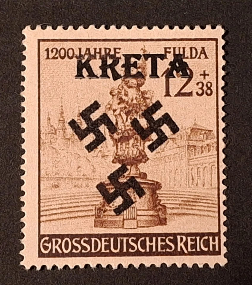 Alemania Segunda Guerra Mundial propaganda sobreimpresión CRETA alemán 1200 años FULDA sin montar como nuevo Foto 1 de 1