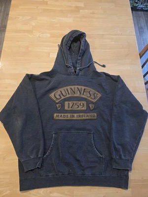 Sudadera con Capucha Guinness Negra De Colección Grande Irlanda Cerveza Alcohol Auténtico Defecto Guinness Foto 1 de 4