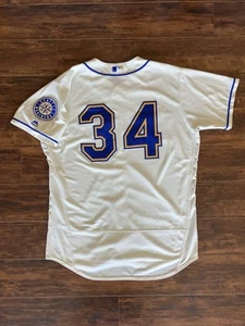 Seattle Mariners Felix Hernandez Majestic Authentic Jersey Size 48 - Picture 1 of 5