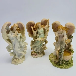 Lotto 3 angeli classici serafini vintage SBIADITI SCHEGGIATI ESTATE, RICORDI, SOGNI - Foto 1 di 20