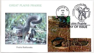 GREAT PLAINS PRAIRIE #3506i SPADEFOOT TOAD & BEATLES FDC, RATTLESNAKE - Picture 1 of 1