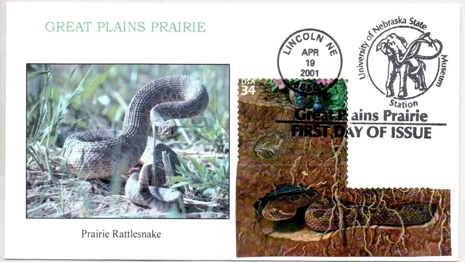 GREAT PLAINS PRAIRIE #3506i SPADEFOOT TOAD & BEATLES FDC, RATTLESNAKE - Image 1 of 1