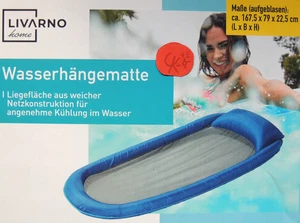 Wasserhängematte Wasserliege Mesh 167x79Luftmatratze Lounge Pool See 100kg NEU - Bild 1 von 5